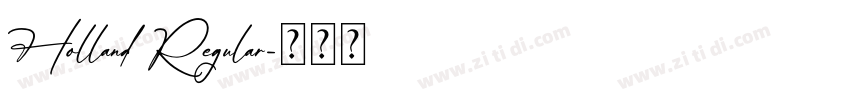 Holland Regular字体转换